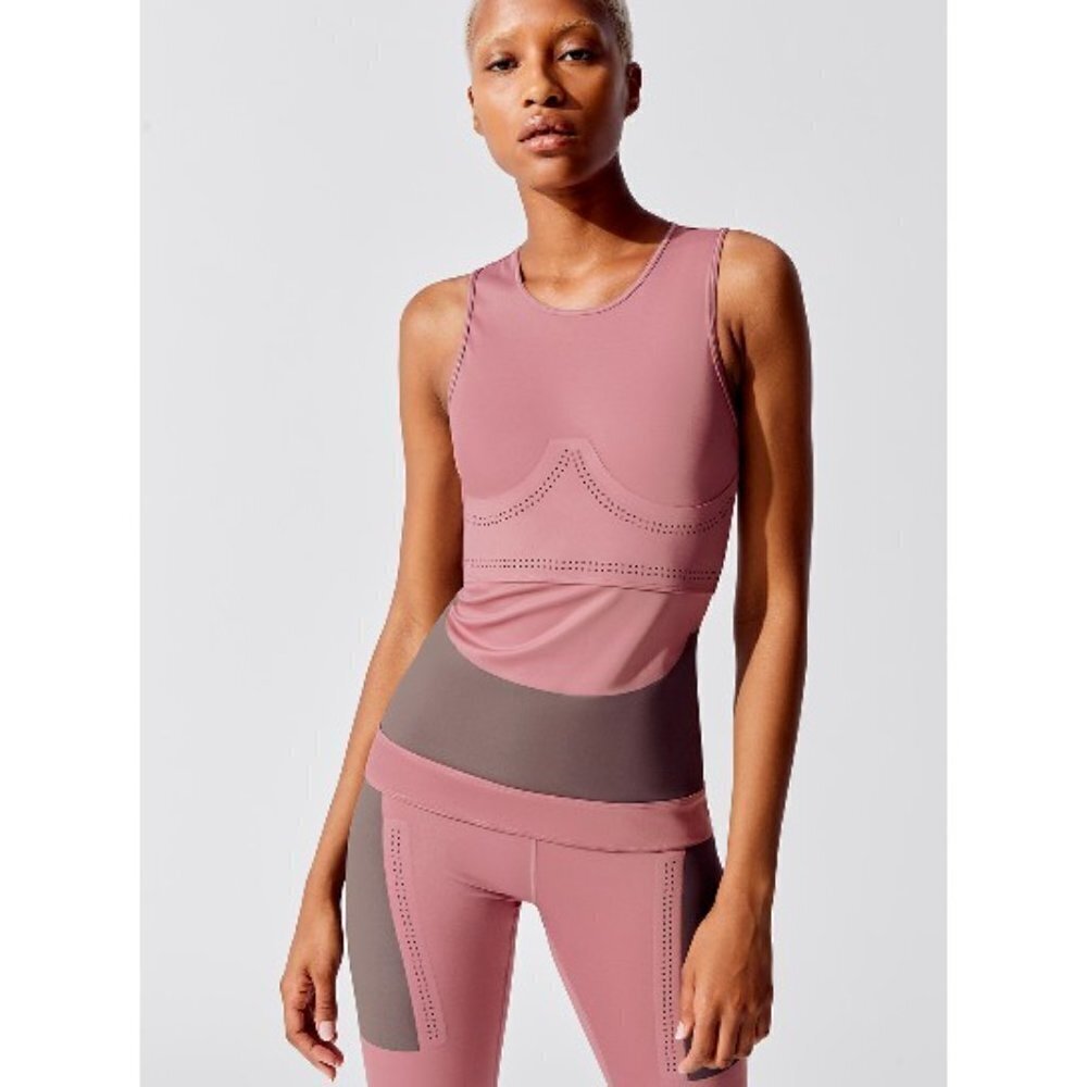 Adidas by Stella McCartney Rose and Charcoal Tank Top - Picture 8 of 16